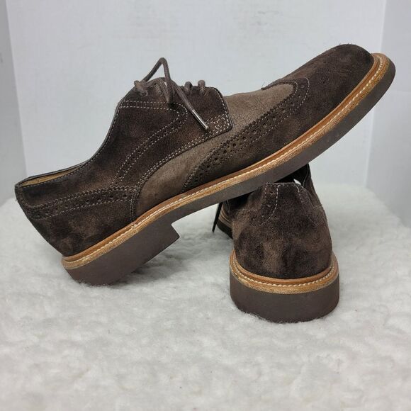 Tod's Men's Size 7 Brown Suede Wingtip Shoes Vibram Soles - Picture 5 of 12